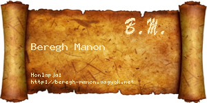 Beregh Manon névjegykártya